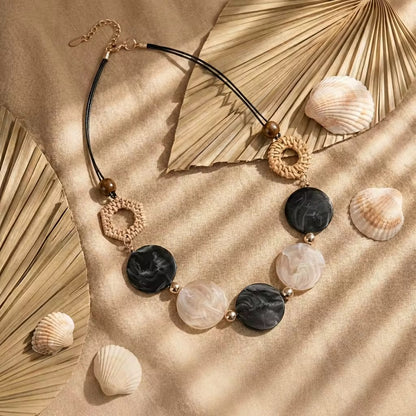 Boho Rattan Necklace