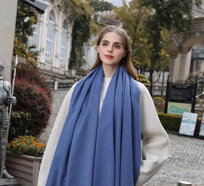 Solid color wool scarf