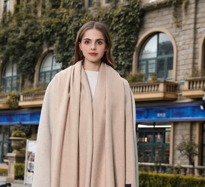 Solid color wool scarf