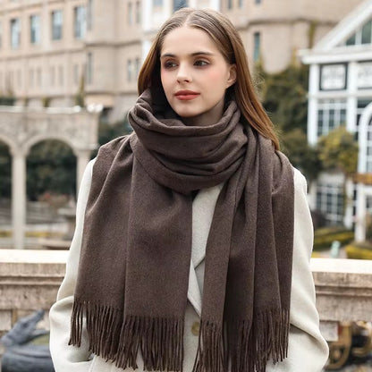 Solid color wool scarf