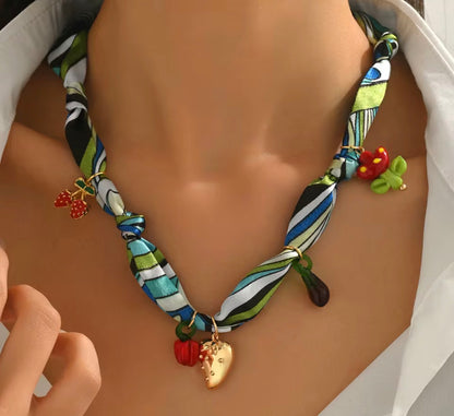 Charm Scarf Necklace