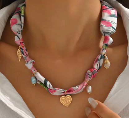Charm Scarf Necklace