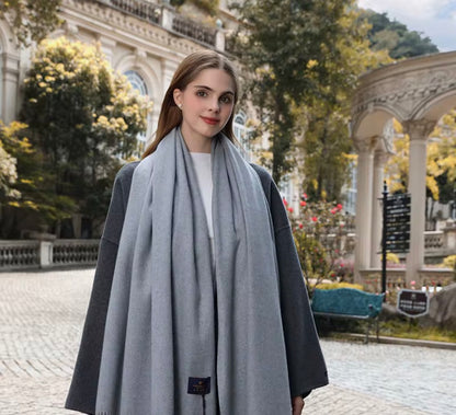 Solid color wool scarf
