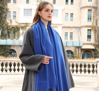 Solid color wool scarf