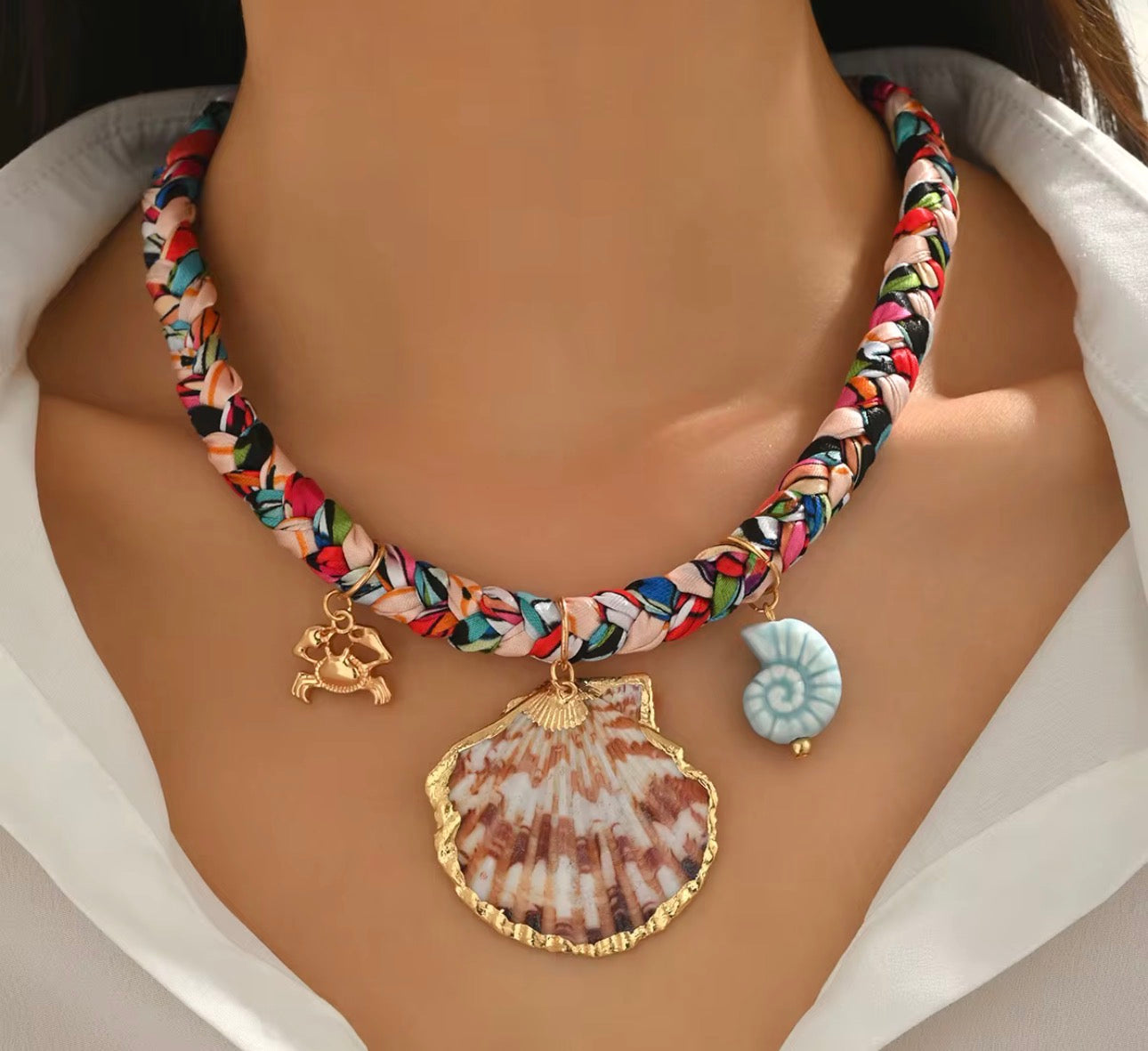 Charm Scarf Necklace