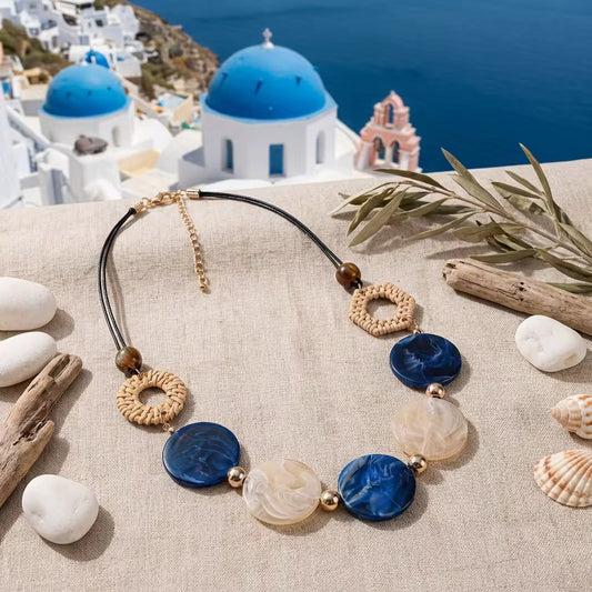 Boho Rattan Necklace