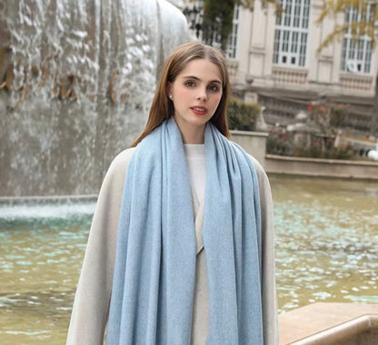 Solid color wool scarf